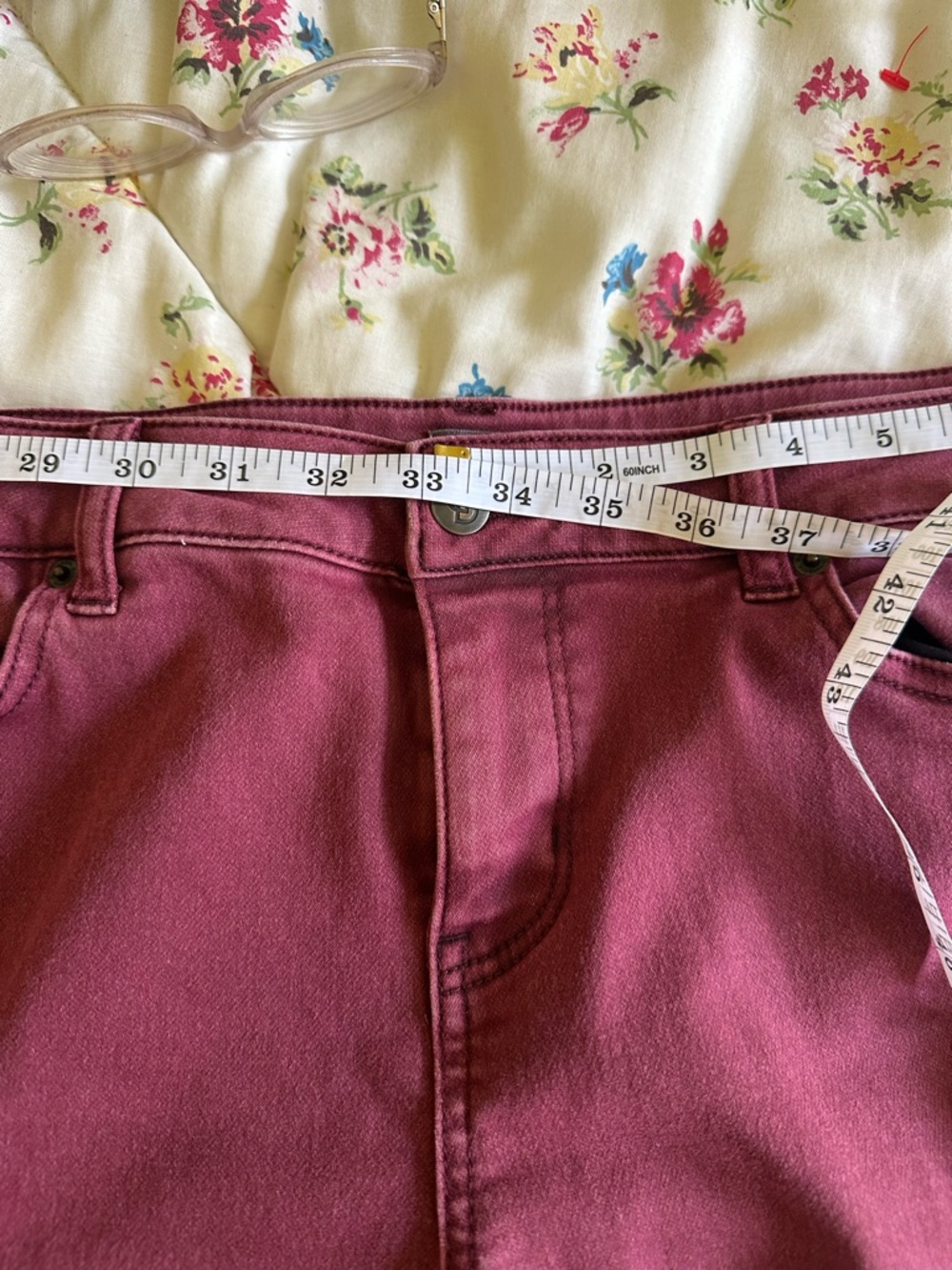 Dress Barn High-Rise Jeans in Dusty Rose - Picture 7 of 9